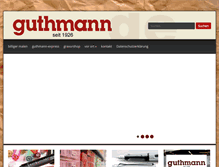 Tablet Screenshot of guthmannshop.de